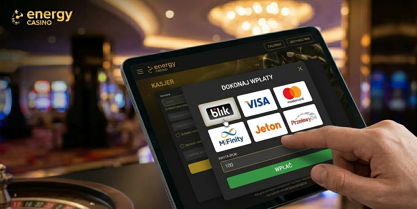 Metody płatności w Energy Casino - BLIK, Visa, Mastercard